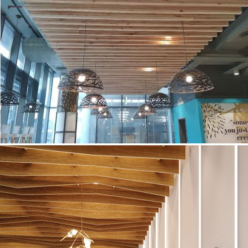 wooden acoustic ceiling tiles for soundproofing and interior noise reduction